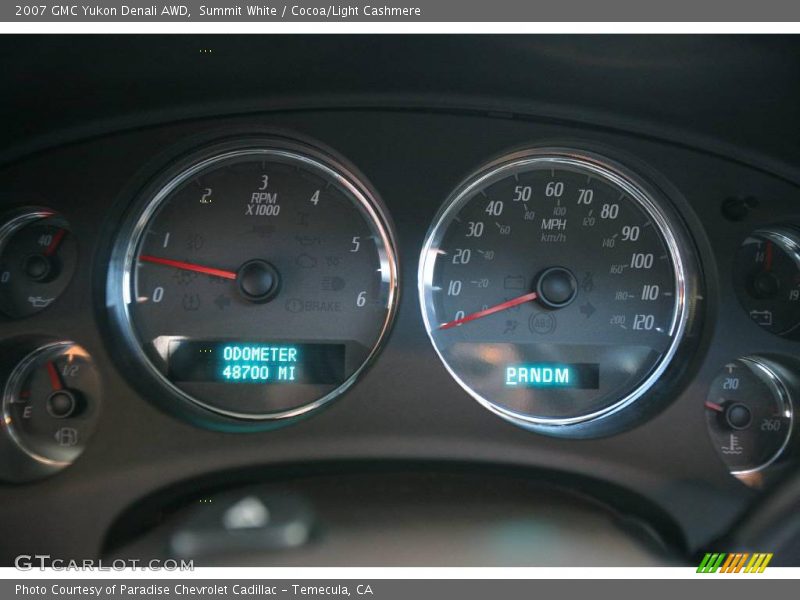 Summit White / Cocoa/Light Cashmere 2007 GMC Yukon Denali AWD