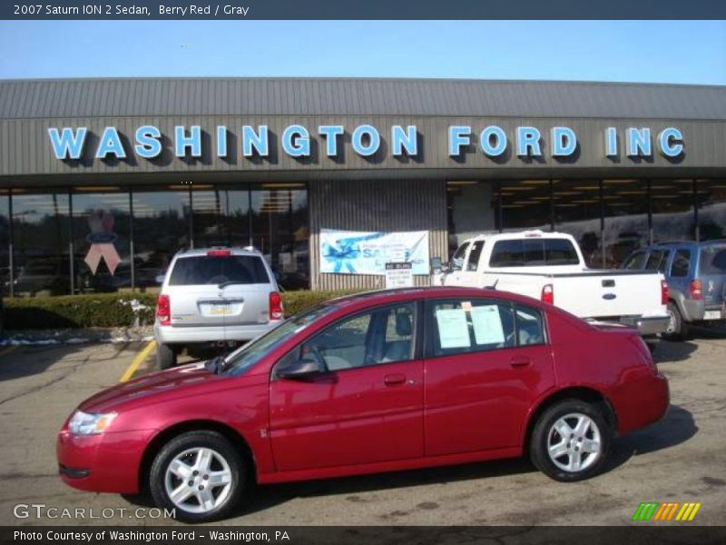 Berry Red / Gray 2007 Saturn ION 2 Sedan