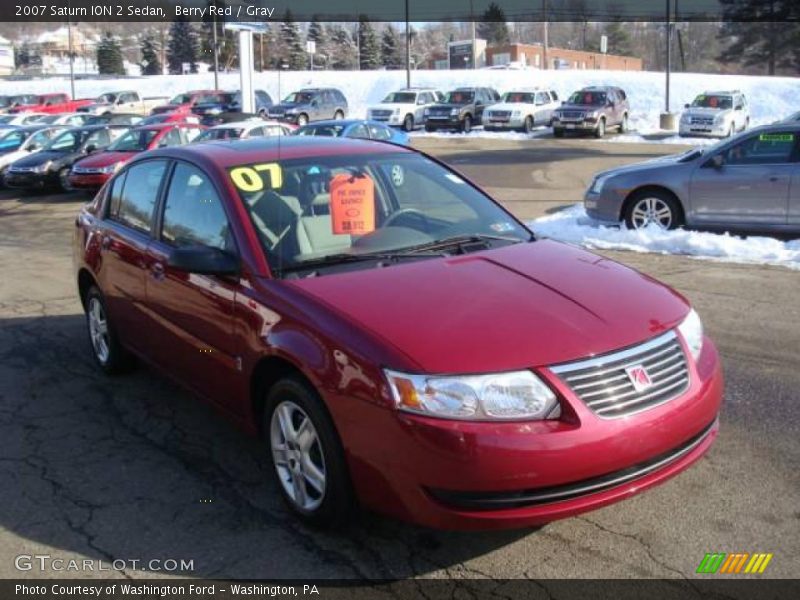 Berry Red / Gray 2007 Saturn ION 2 Sedan