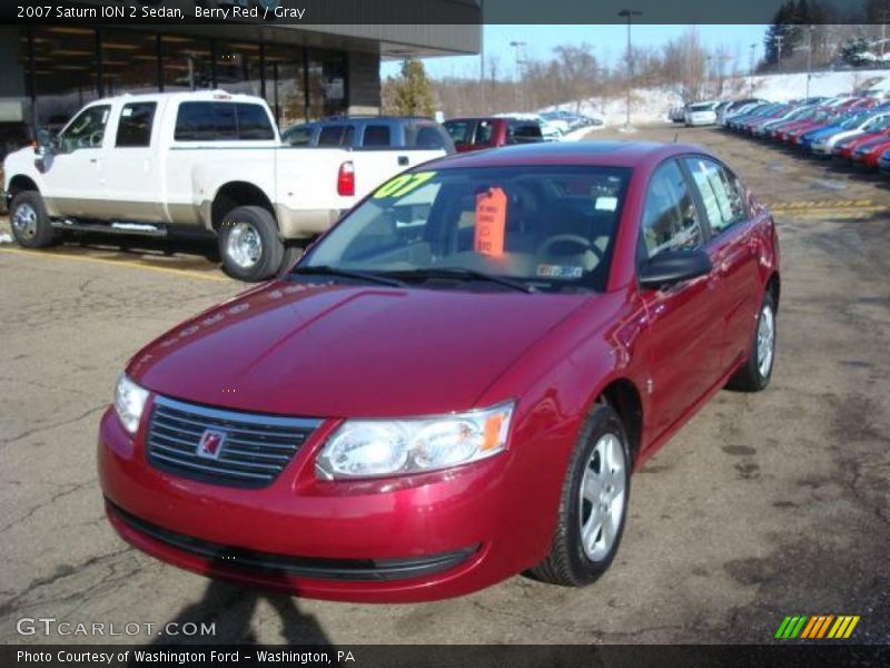 Berry Red / Gray 2007 Saturn ION 2 Sedan