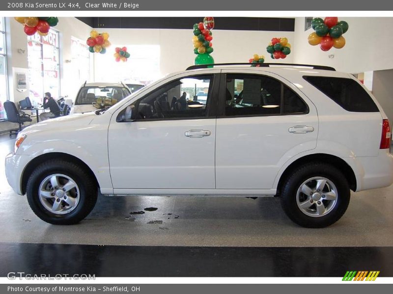 Clear White / Beige 2008 Kia Sorento LX 4x4