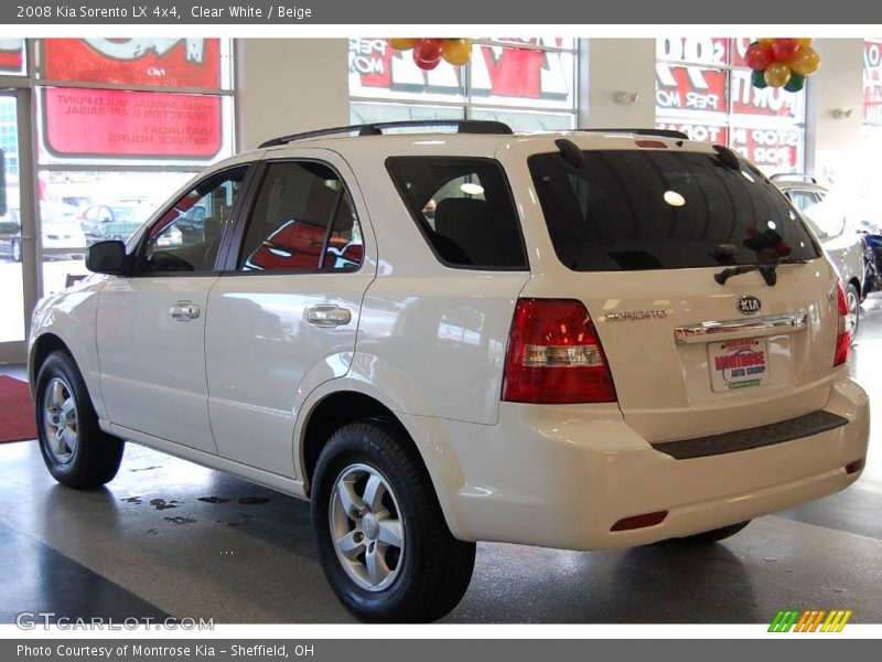 Clear White / Beige 2008 Kia Sorento LX 4x4