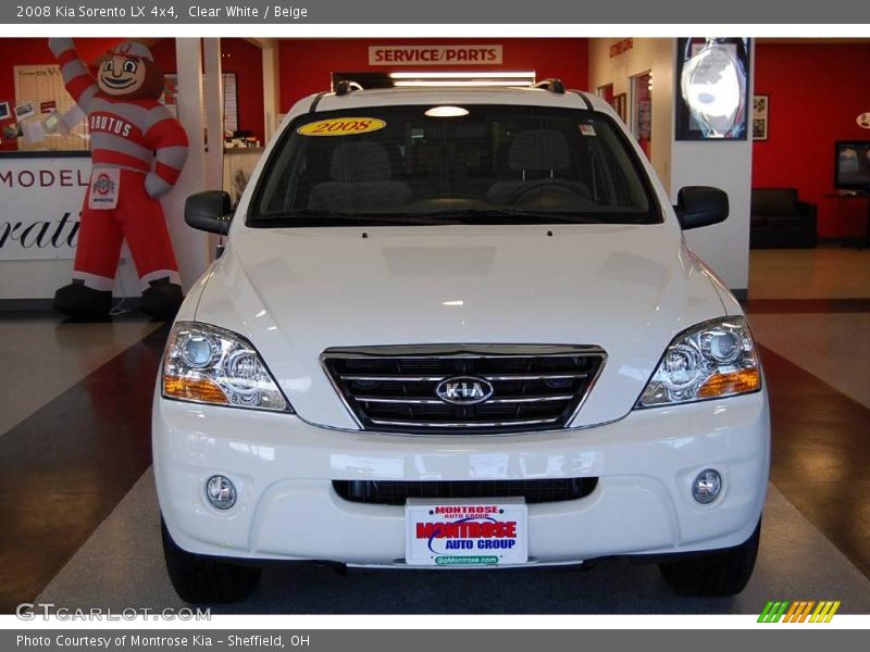 Clear White / Beige 2008 Kia Sorento LX 4x4