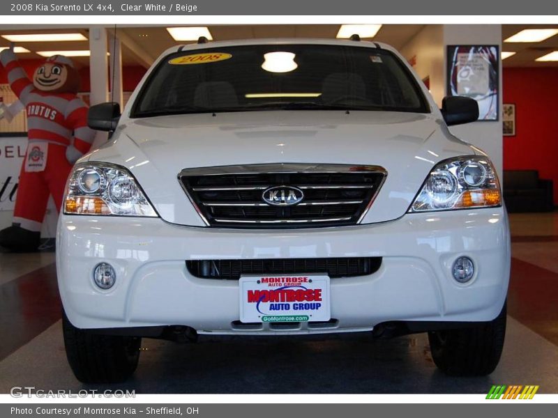 Clear White / Beige 2008 Kia Sorento LX 4x4