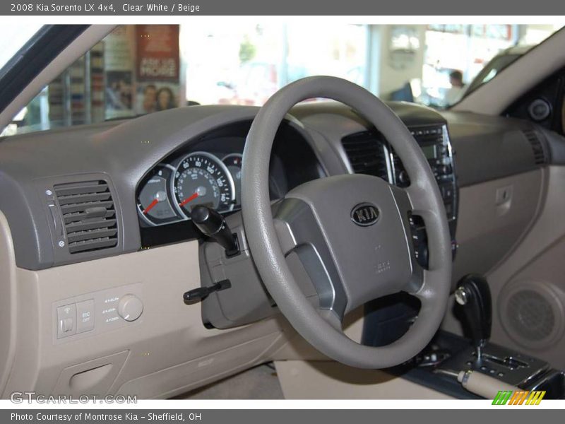 Clear White / Beige 2008 Kia Sorento LX 4x4
