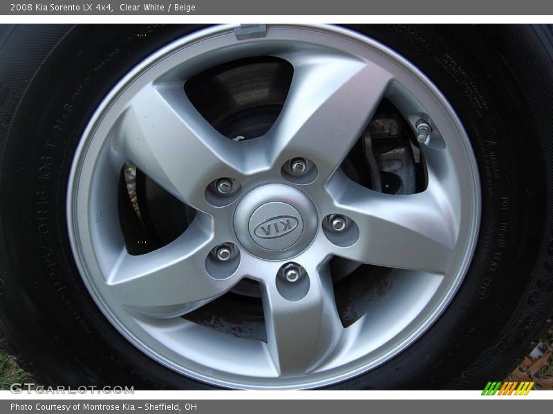 Clear White / Beige 2008 Kia Sorento LX 4x4