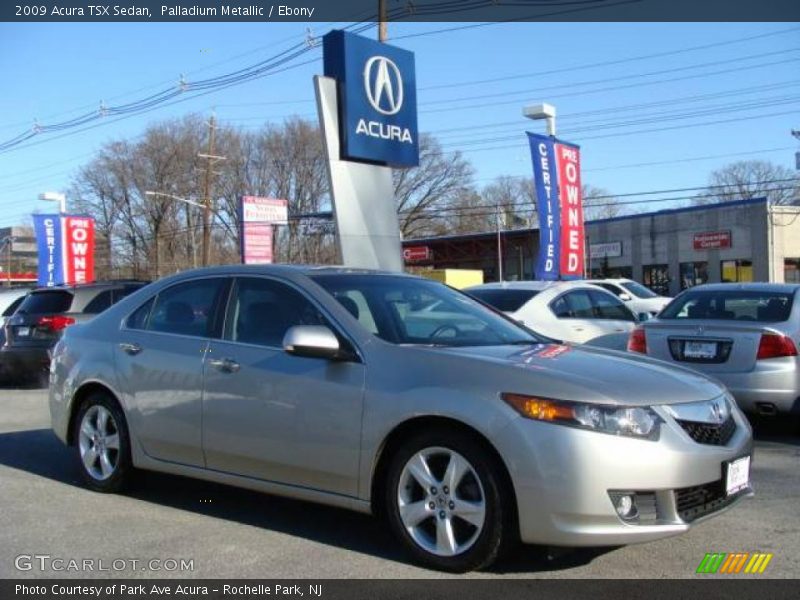 Palladium Metallic / Ebony 2009 Acura TSX Sedan