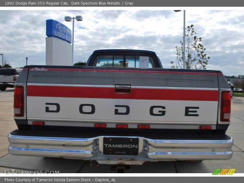 Dark Spectrum Blue Metallic / Gray 1992 Dodge Ram 350 Regular Cab