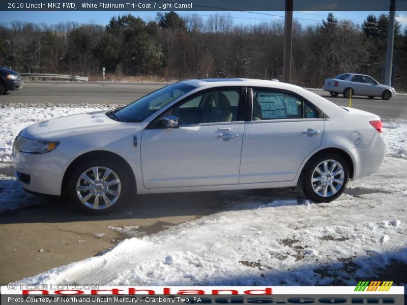 White Platinum Tri-Coat / Light Camel 2010 Lincoln MKZ FWD