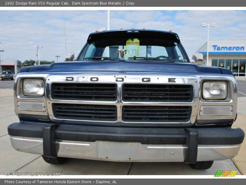 Dark Spectrum Blue Metallic / Gray 1992 Dodge Ram 350 Regular Cab