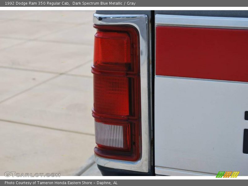 Dark Spectrum Blue Metallic / Gray 1992 Dodge Ram 350 Regular Cab