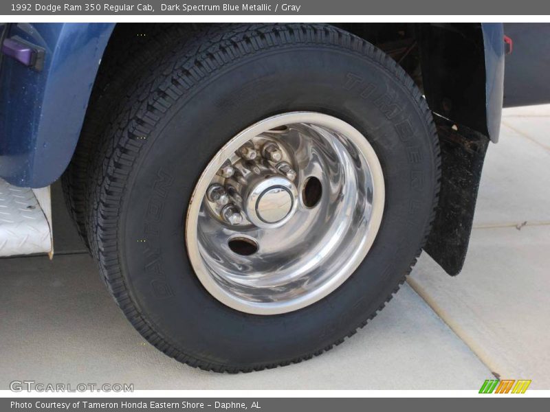 Dark Spectrum Blue Metallic / Gray 1992 Dodge Ram 350 Regular Cab