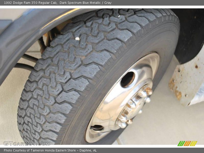 Dark Spectrum Blue Metallic / Gray 1992 Dodge Ram 350 Regular Cab