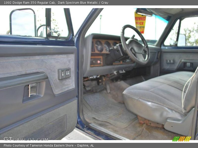 Dark Spectrum Blue Metallic / Gray 1992 Dodge Ram 350 Regular Cab