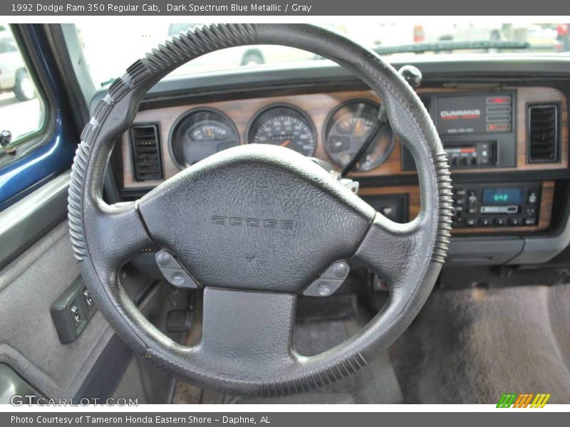 Dark Spectrum Blue Metallic / Gray 1992 Dodge Ram 350 Regular Cab