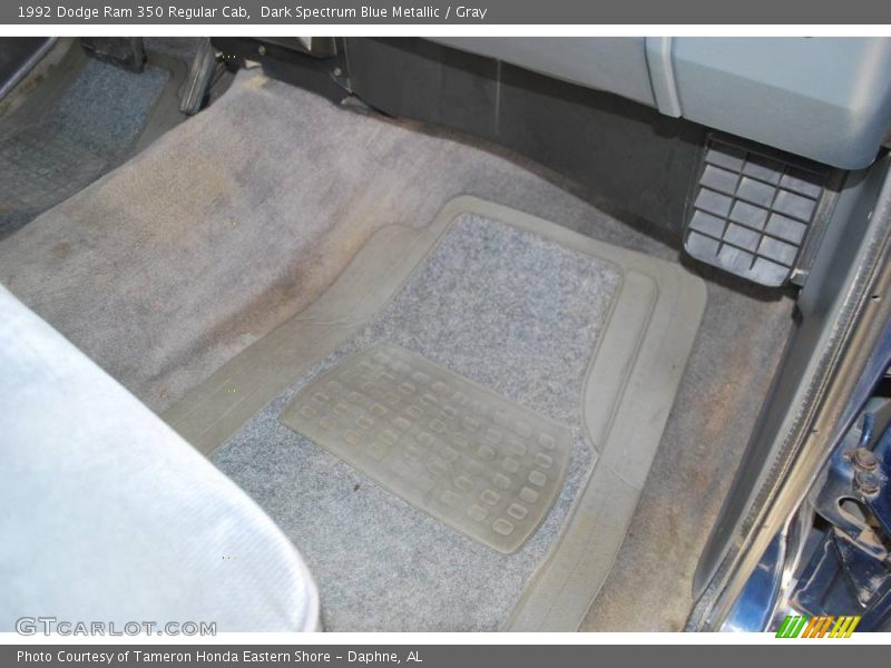 Dark Spectrum Blue Metallic / Gray 1992 Dodge Ram 350 Regular Cab