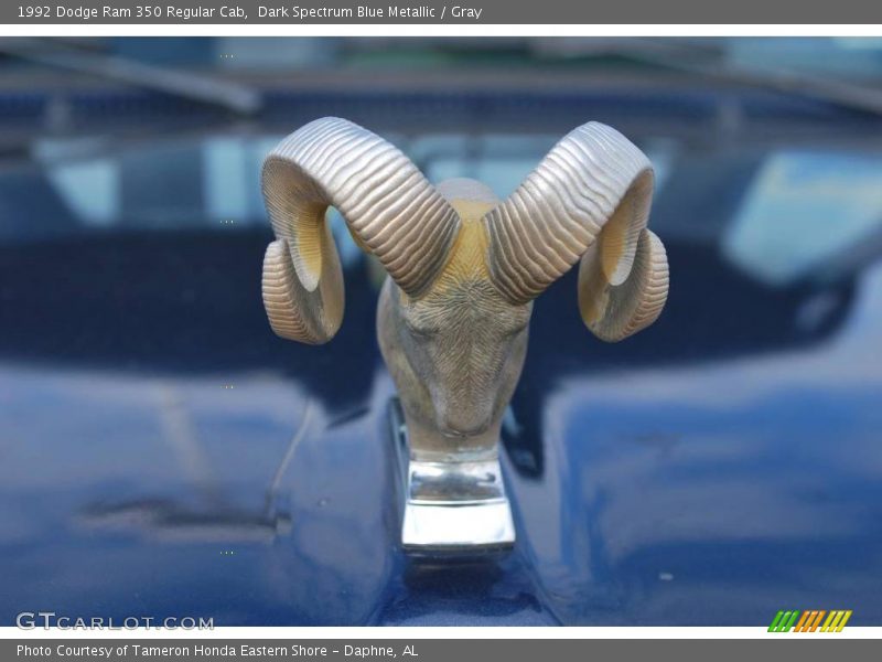 Dark Spectrum Blue Metallic / Gray 1992 Dodge Ram 350 Regular Cab