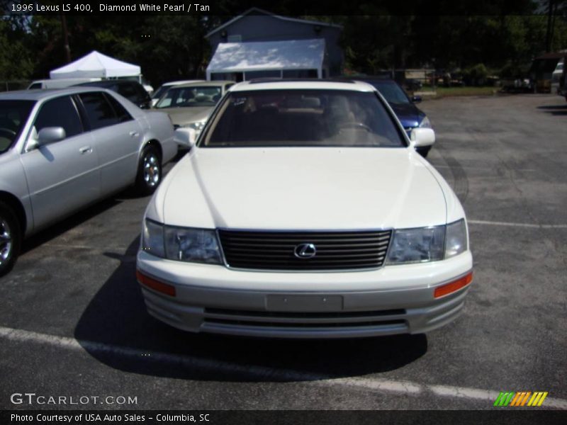 Diamond White Pearl / Tan 1996 Lexus LS 400