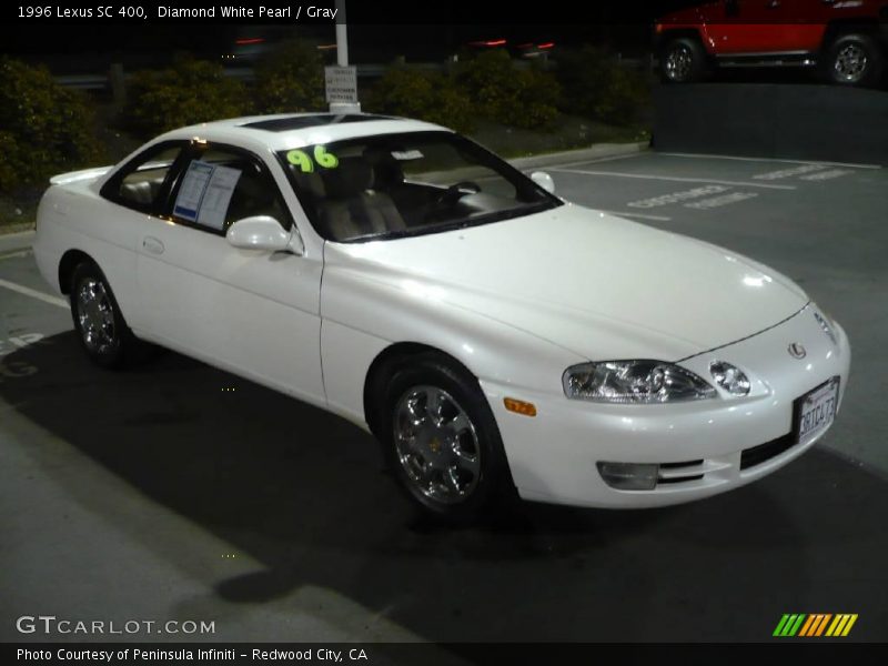 Diamond White Pearl / Gray 1996 Lexus SC 400