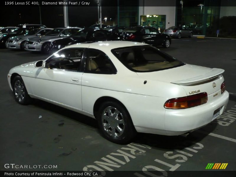 Diamond White Pearl / Gray 1996 Lexus SC 400