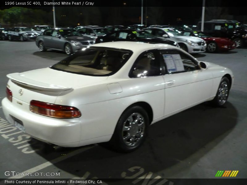 Diamond White Pearl / Gray 1996 Lexus SC 400