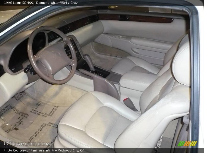 Diamond White Pearl / Gray 1996 Lexus SC 400