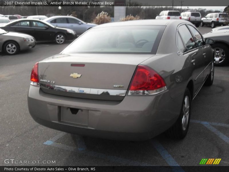 Amber Bronze Metallic / Neutral Beige 2007 Chevrolet Impala LS