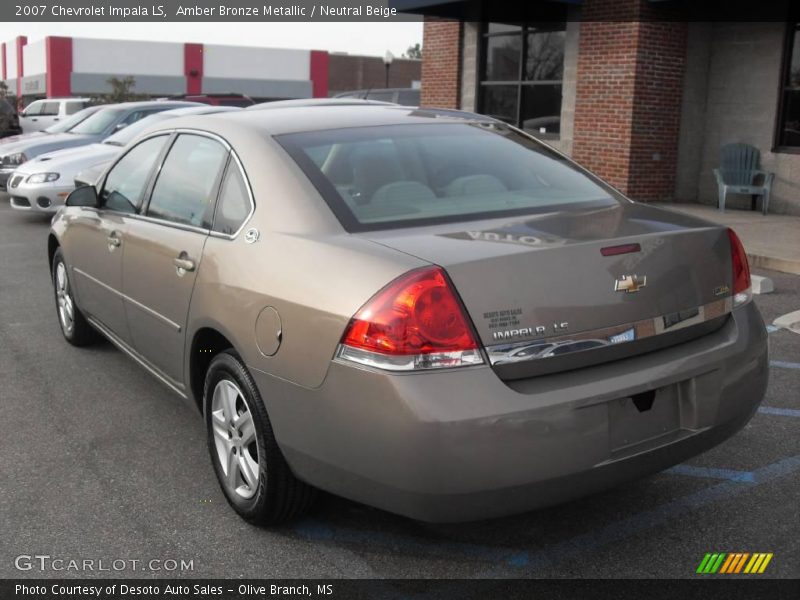 Amber Bronze Metallic / Neutral Beige 2007 Chevrolet Impala LS