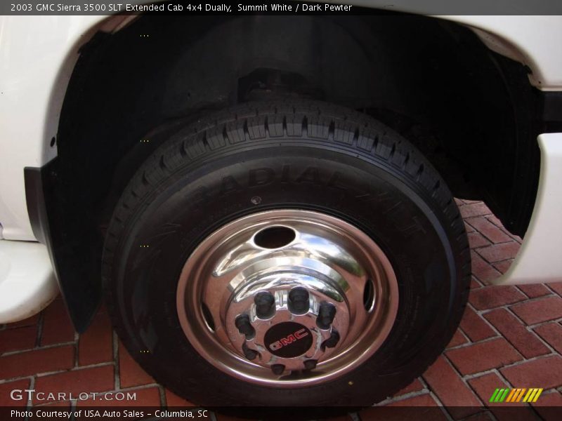 Summit White / Dark Pewter 2003 GMC Sierra 3500 SLT Extended Cab 4x4 Dually