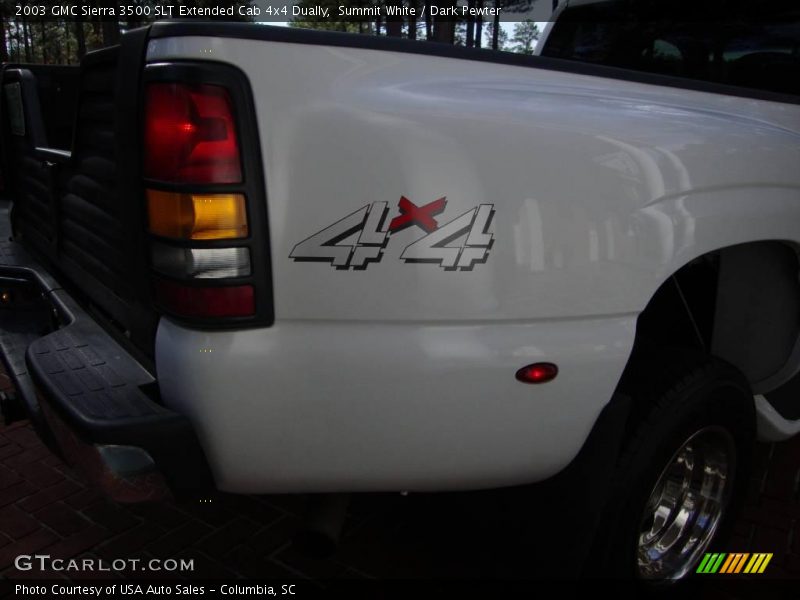 Summit White / Dark Pewter 2003 GMC Sierra 3500 SLT Extended Cab 4x4 Dually