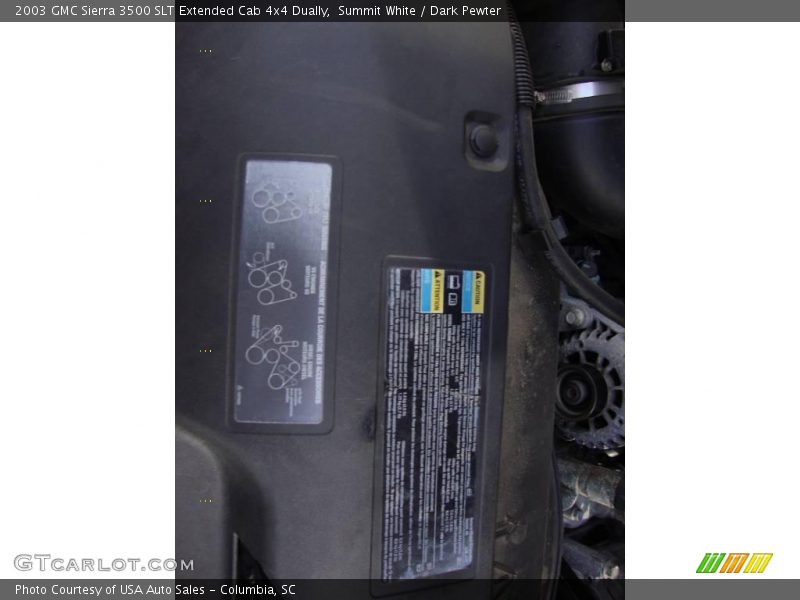 Summit White / Dark Pewter 2003 GMC Sierra 3500 SLT Extended Cab 4x4 Dually