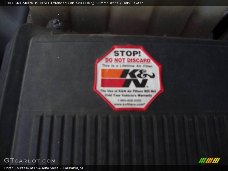 Summit White / Dark Pewter 2003 GMC Sierra 3500 SLT Extended Cab 4x4 Dually