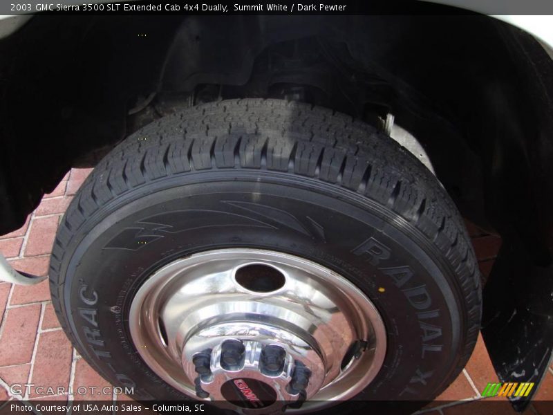 Summit White / Dark Pewter 2003 GMC Sierra 3500 SLT Extended Cab 4x4 Dually