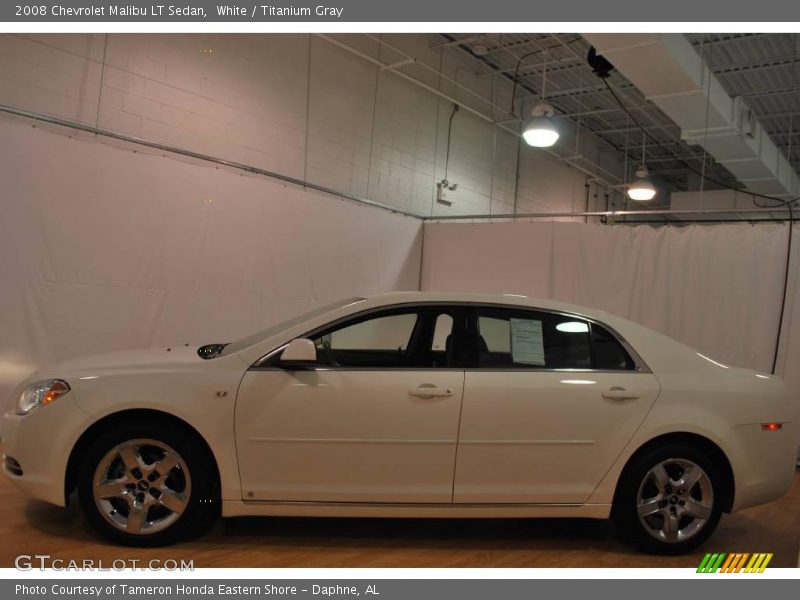 White / Titanium Gray 2008 Chevrolet Malibu LT Sedan