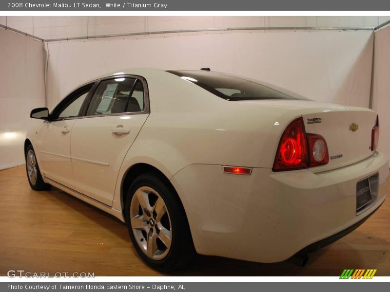 White / Titanium Gray 2008 Chevrolet Malibu LT Sedan