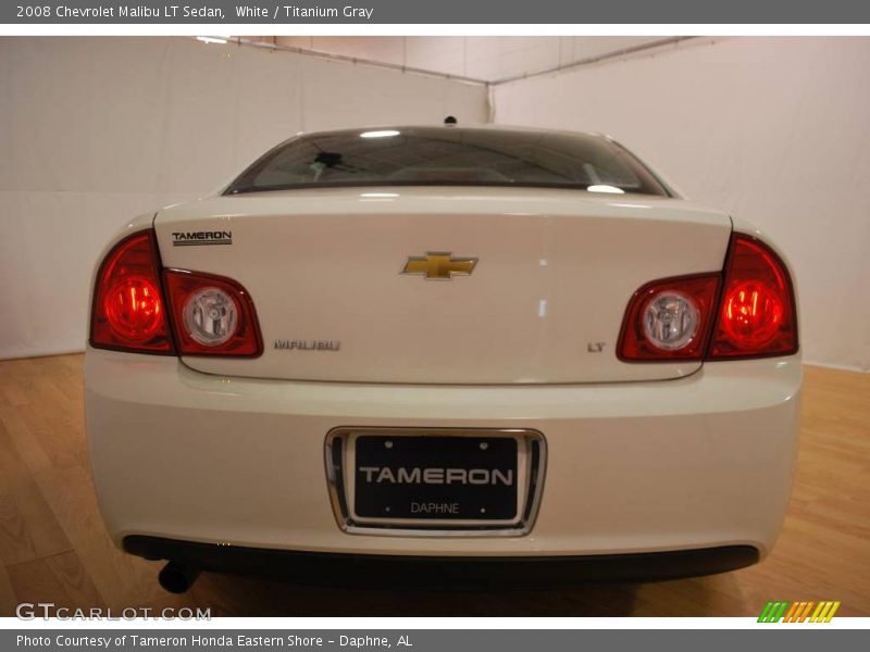White / Titanium Gray 2008 Chevrolet Malibu LT Sedan
