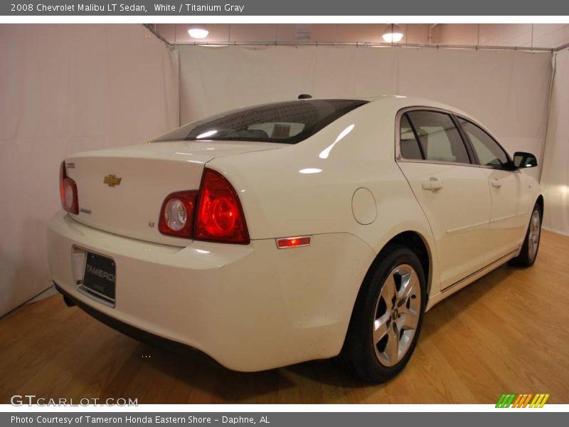White / Titanium Gray 2008 Chevrolet Malibu LT Sedan