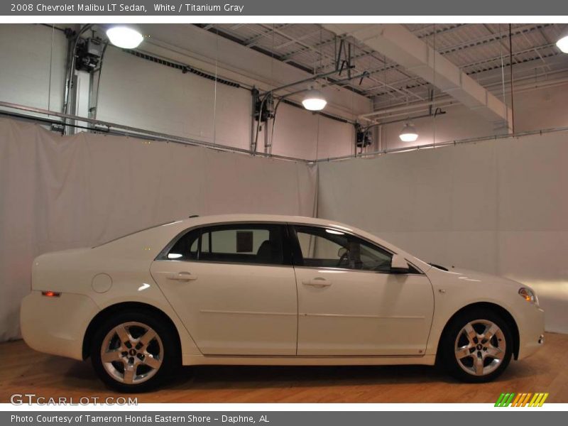 White / Titanium Gray 2008 Chevrolet Malibu LT Sedan