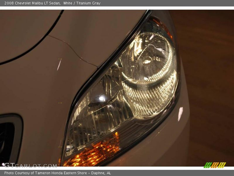 White / Titanium Gray 2008 Chevrolet Malibu LT Sedan