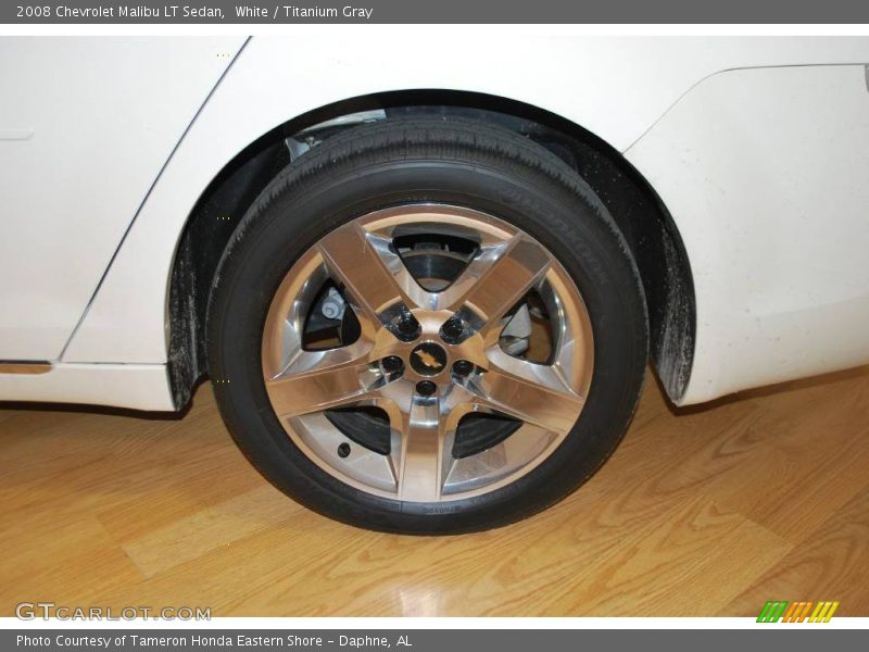 White / Titanium Gray 2008 Chevrolet Malibu LT Sedan