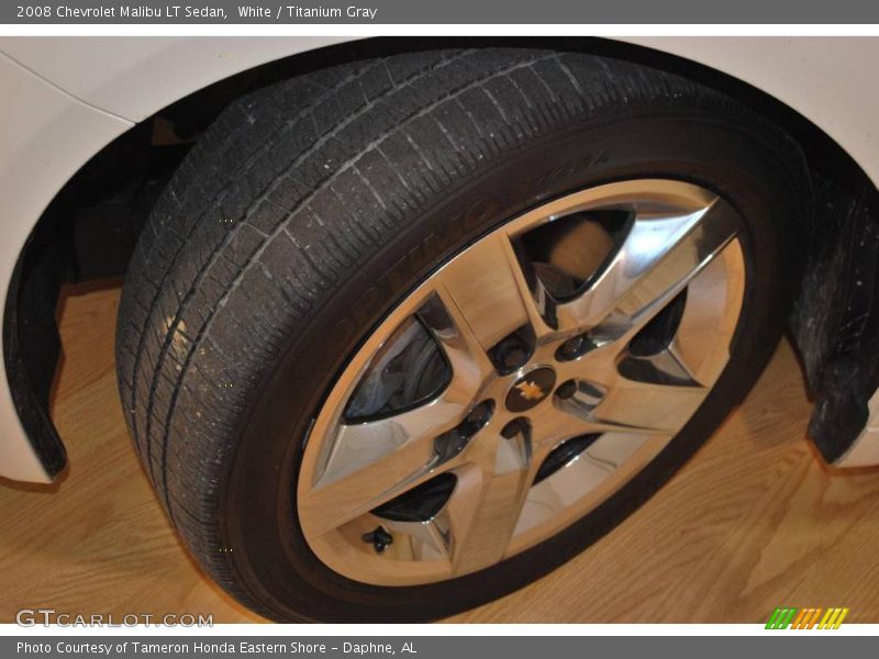 White / Titanium Gray 2008 Chevrolet Malibu LT Sedan