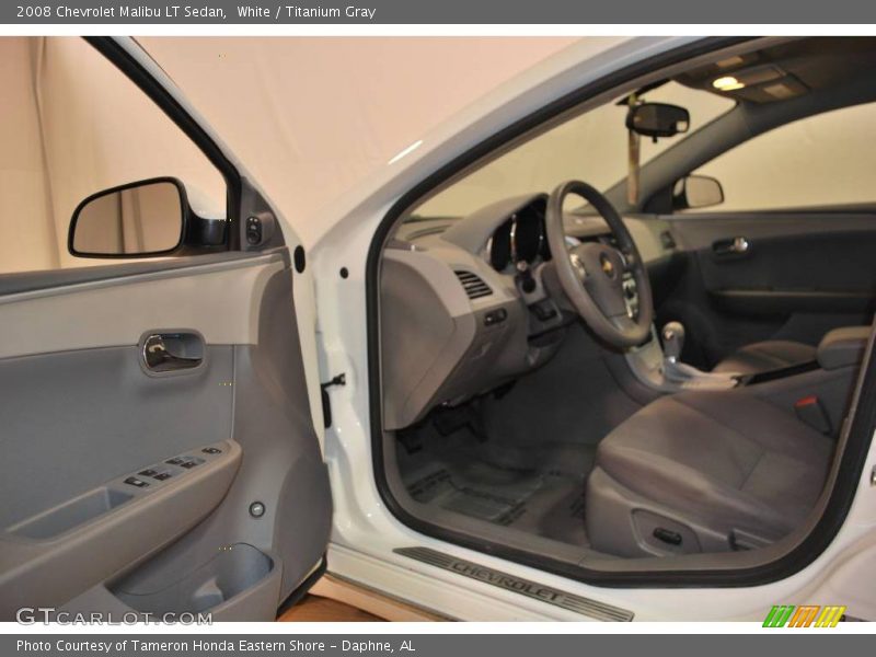 White / Titanium Gray 2008 Chevrolet Malibu LT Sedan
