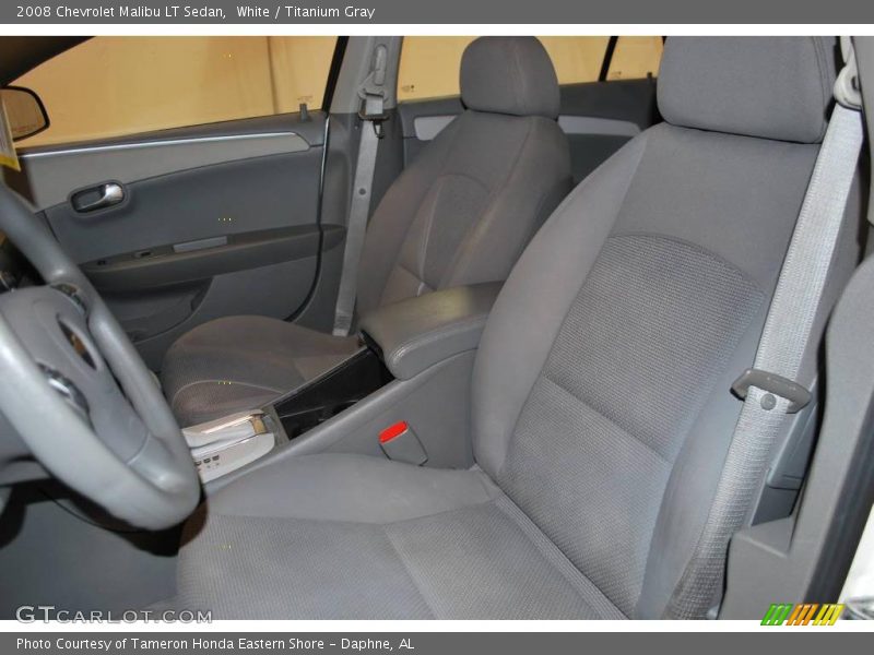 White / Titanium Gray 2008 Chevrolet Malibu LT Sedan