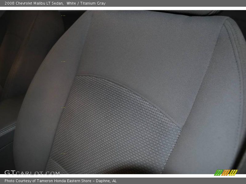 White / Titanium Gray 2008 Chevrolet Malibu LT Sedan