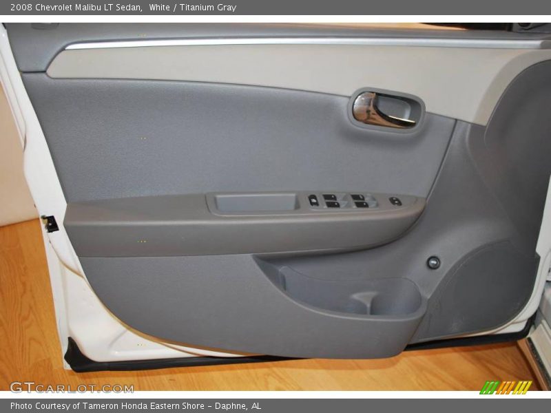White / Titanium Gray 2008 Chevrolet Malibu LT Sedan