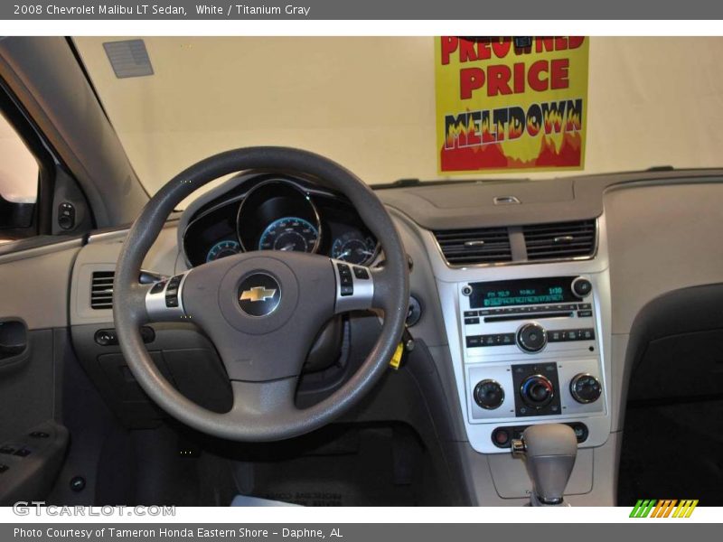 White / Titanium Gray 2008 Chevrolet Malibu LT Sedan