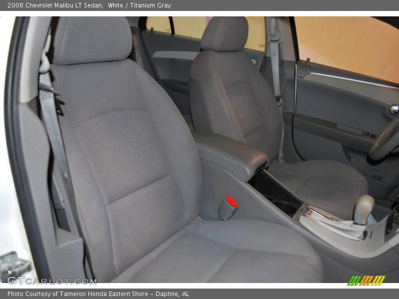 White / Titanium Gray 2008 Chevrolet Malibu LT Sedan