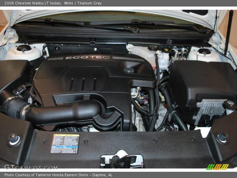 White / Titanium Gray 2008 Chevrolet Malibu LT Sedan