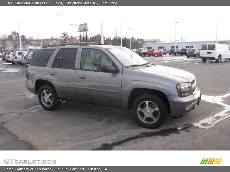 Graystone Metallic / Light Gray 2008 Chevrolet TrailBlazer LT 4x4