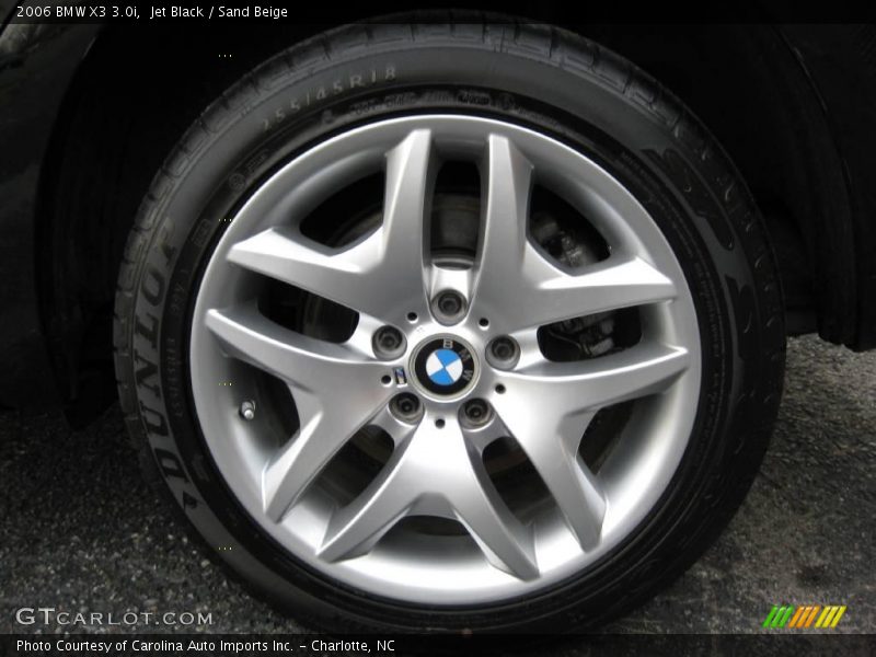 Jet Black / Sand Beige 2006 BMW X3 3.0i